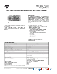 Datasheet RFW122-M-PA manufacturer Vishay