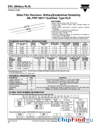 Datasheet RLR05C2701GS manufacturer Vishay