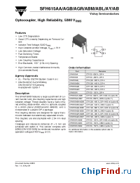 Datasheet SFH615AB manufacturer Vishay