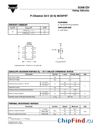Datasheet Si3481DV-T1-E3 manufacturer Vishay