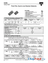 Datasheet SOMC-1603 270R 2%/ manufacturer Vishay
