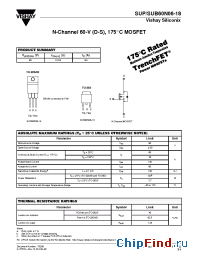 Datasheet SUB60N06-18 manufacturer Vishay