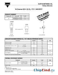 Datasheet SUB75N06-12L manufacturer Vishay