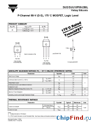 Datasheet SUD10P06-280L manufacturer Vishay