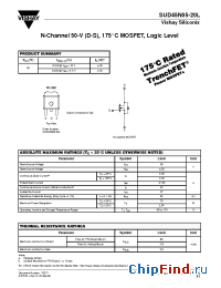 Datasheet SUD45N05-20L manufacturer Vishay