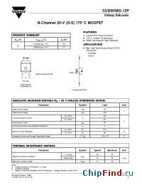 Datasheet SUD50N02-12P manufacturer Vishay