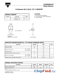 Datasheet SUD50N03-07 manufacturer Vishay