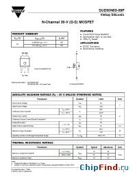 Datasheet SUD50N03-09P manufacturer Vishay