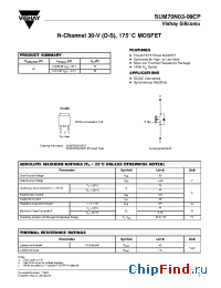 Datasheet SUM70N03-09CP manufacturer Vishay
