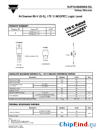 Datasheet SUP40N06-25L manufacturer Vishay