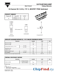 Datasheet SUP70N03-09BP manufacturer Vishay