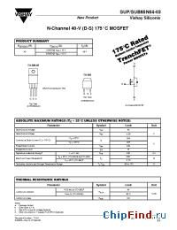Datasheet SUP85N04-03 manufacturer Vishay