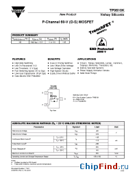 Datasheet TP0610K manufacturer Vishay