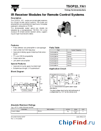 Datasheet TSOP2256YA1 manufacturer Vishay