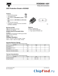 Datasheet VESD05A1-02V manufacturer Vishay