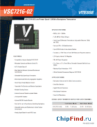 Datasheet VSC7216 manufacturer Vitesse