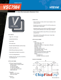 Datasheet VSC7984 manufacturer Vitesse