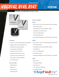 Datasheet VSC8147 manufacturer Vitesse