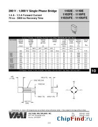 Datasheet 1102E manufacturer Voltage Multipliers