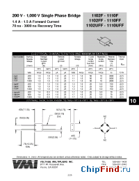 Datasheet 1102F manufacturer Voltage Multipliers