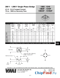 Datasheet 1302F manufacturer Voltage Multipliers