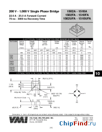 Datasheet 1502A manufacturer Voltage Multipliers