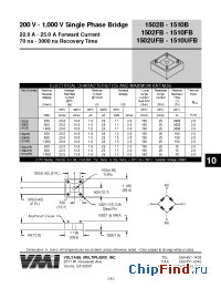 Datasheet 1502B manufacturer Voltage Multipliers