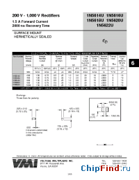 Datasheet 1N5616U manufacturer Voltage Multipliers