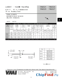 Datasheet 1N6521 manufacturer Voltage Multipliers