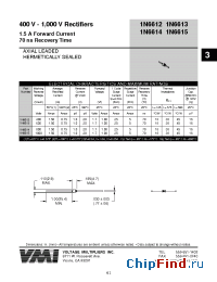 Datasheet 1N6612 manufacturer Voltage Multipliers