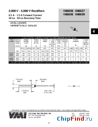 Datasheet 1N6836 manufacturer Voltage Multipliers