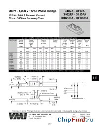 Datasheet 3402A manufacturer Voltage Multipliers