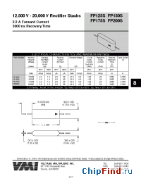 Datasheet FP175S manufacturer Voltage Multipliers