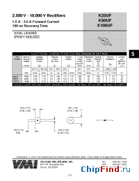 Datasheet K100UF manufacturer Voltage Multipliers