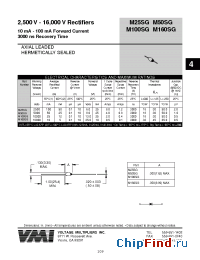 Datasheet M100SG manufacturer Voltage Multipliers