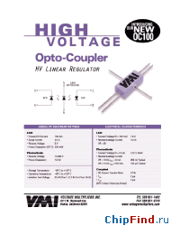 Datasheet OC100 manufacturer Voltage Multipliers
