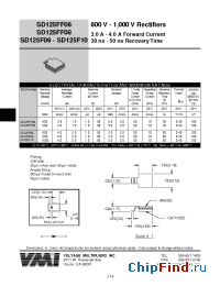 Datasheet SD125U06 manufacturer Voltage Multipliers