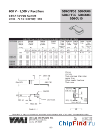 Datasheet SD60U06 manufacturer Voltage Multipliers