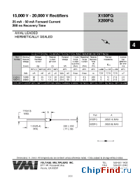 Datasheet X150FG manufacturer Voltage Multipliers