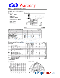 Datasheet W25334GRHW manufacturer Waitrony