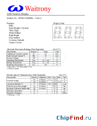 Datasheet WNDC3056RHG-A manufacturer Waitrony