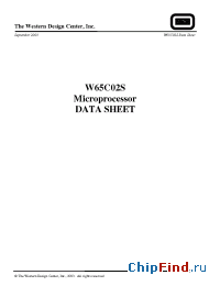 Datasheet W65C02S-4 manufacturer WDC