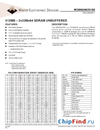 Datasheet W3DG6463V75D2-X manufacturer WEDC