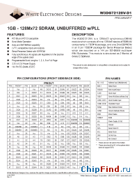 Datasheet W3DG72128V10D1 manufacturer WEDC