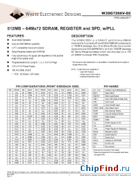Datasheet W3DG7266V75D2 manufacturer WEDC