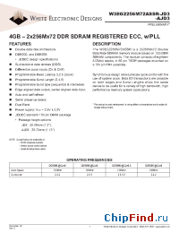 Datasheet W3EG2256M72ASSR-JD3 manufacturer WEDC