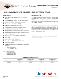 Datasheet W3EG264M72EFSU262D4 manufacturer WEDC