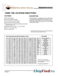 Datasheet WED3DG6418V manufacturer WEDC