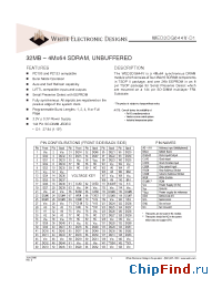 Datasheet WED3DG644V100D1-M manufacturer WEDC