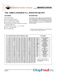 Datasheet WED3DG72128V-D2 manufacturer WEDC